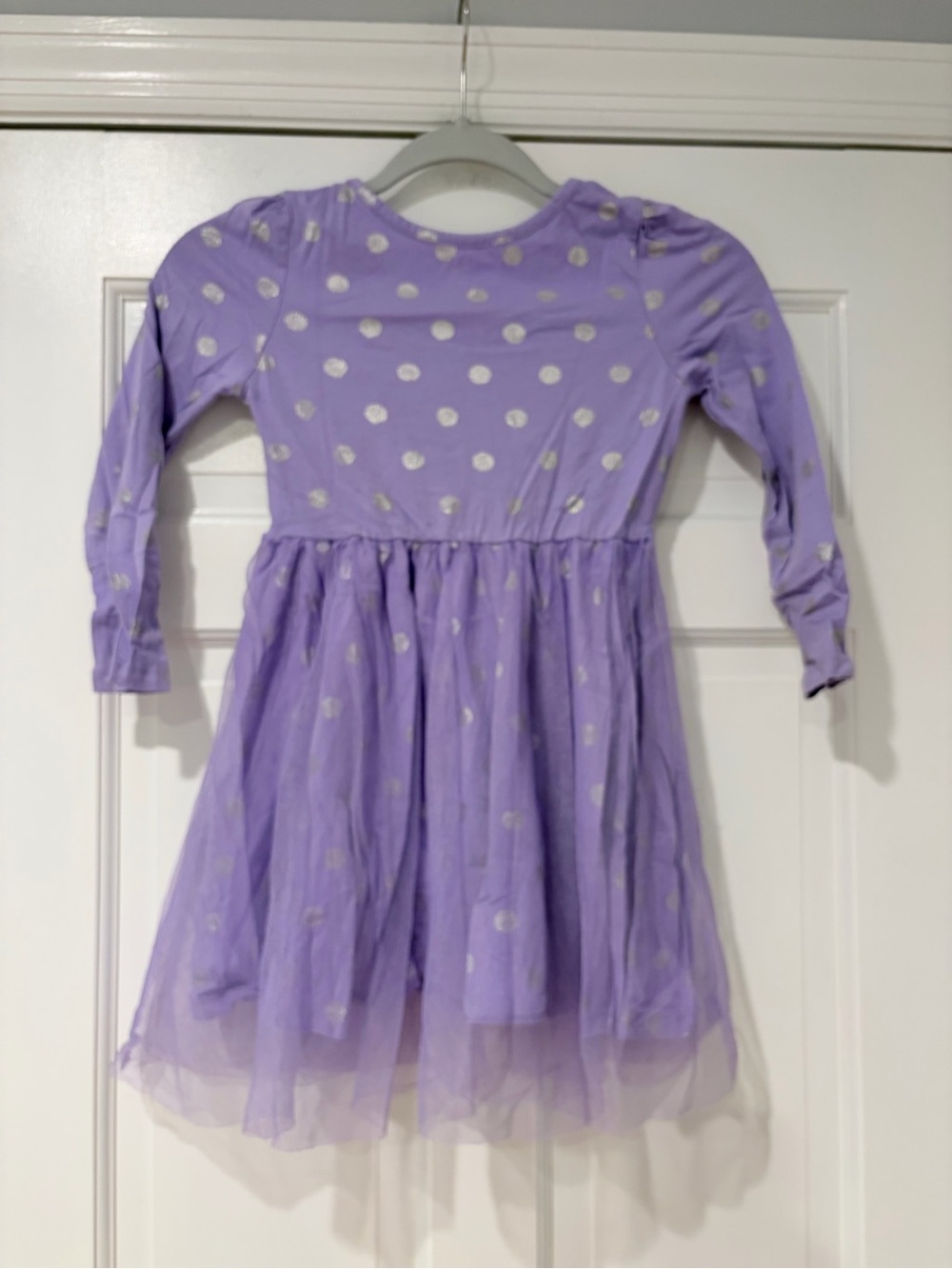 The Children's Place Lavender Purple Polka Dot Tulle Dress - Picture 1 of 6